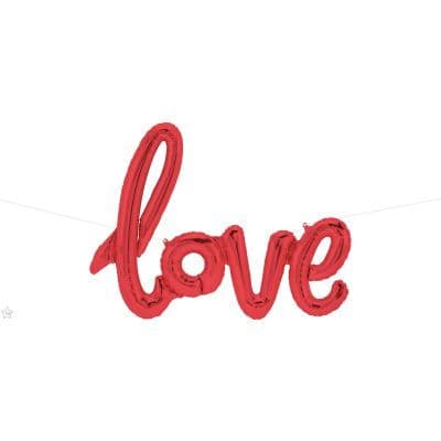 40 IN FOIL LOVE SCRIPT RED AIR FILLED 1CTP