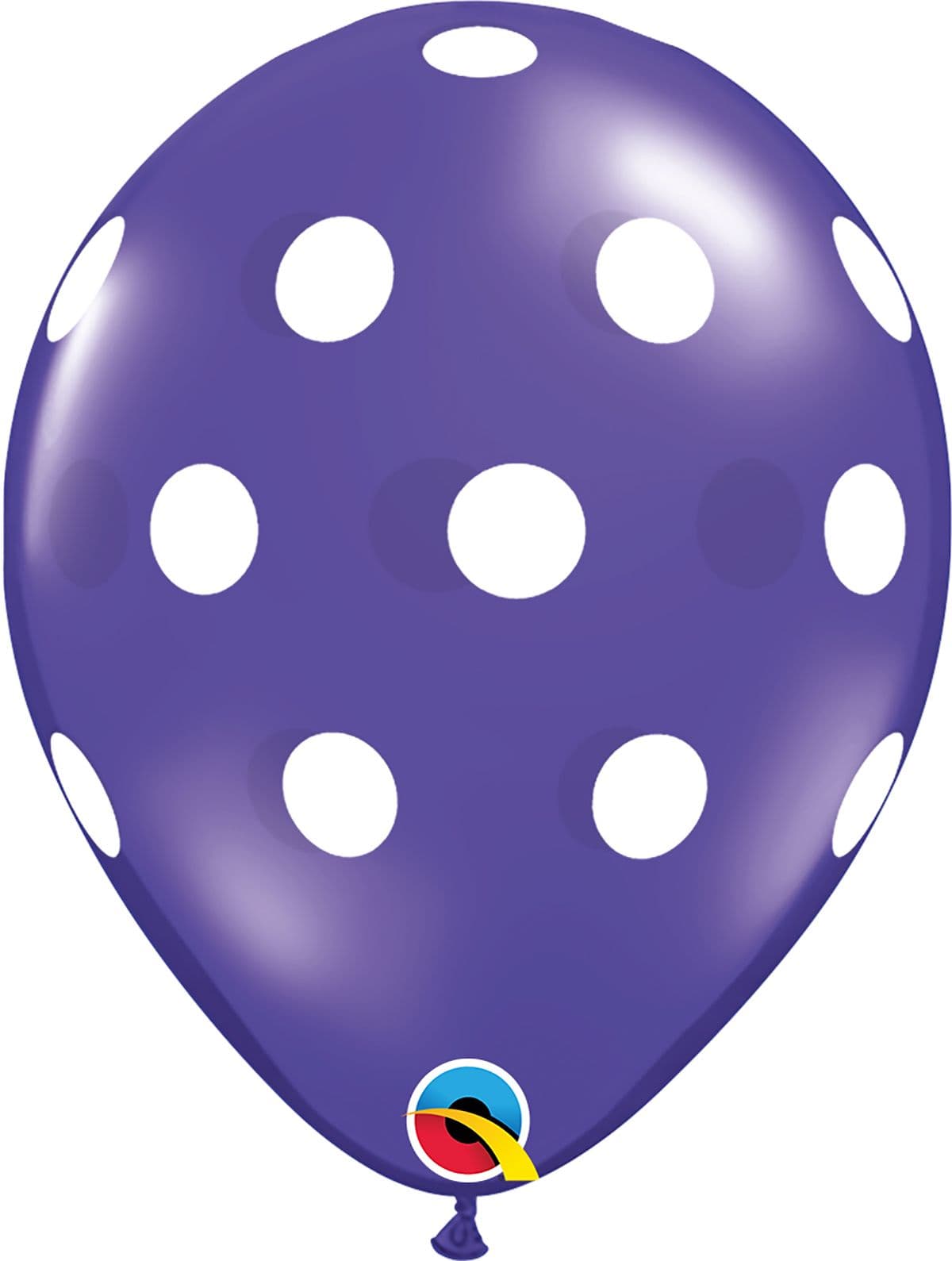 11 INCH LATEX RND JWL AST PRT BIG POLKA DOTS 50CTP