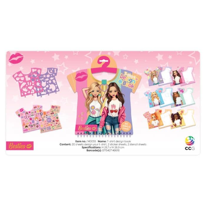 Bestie T-Shirt Design Book Including Sticker N Stencil
