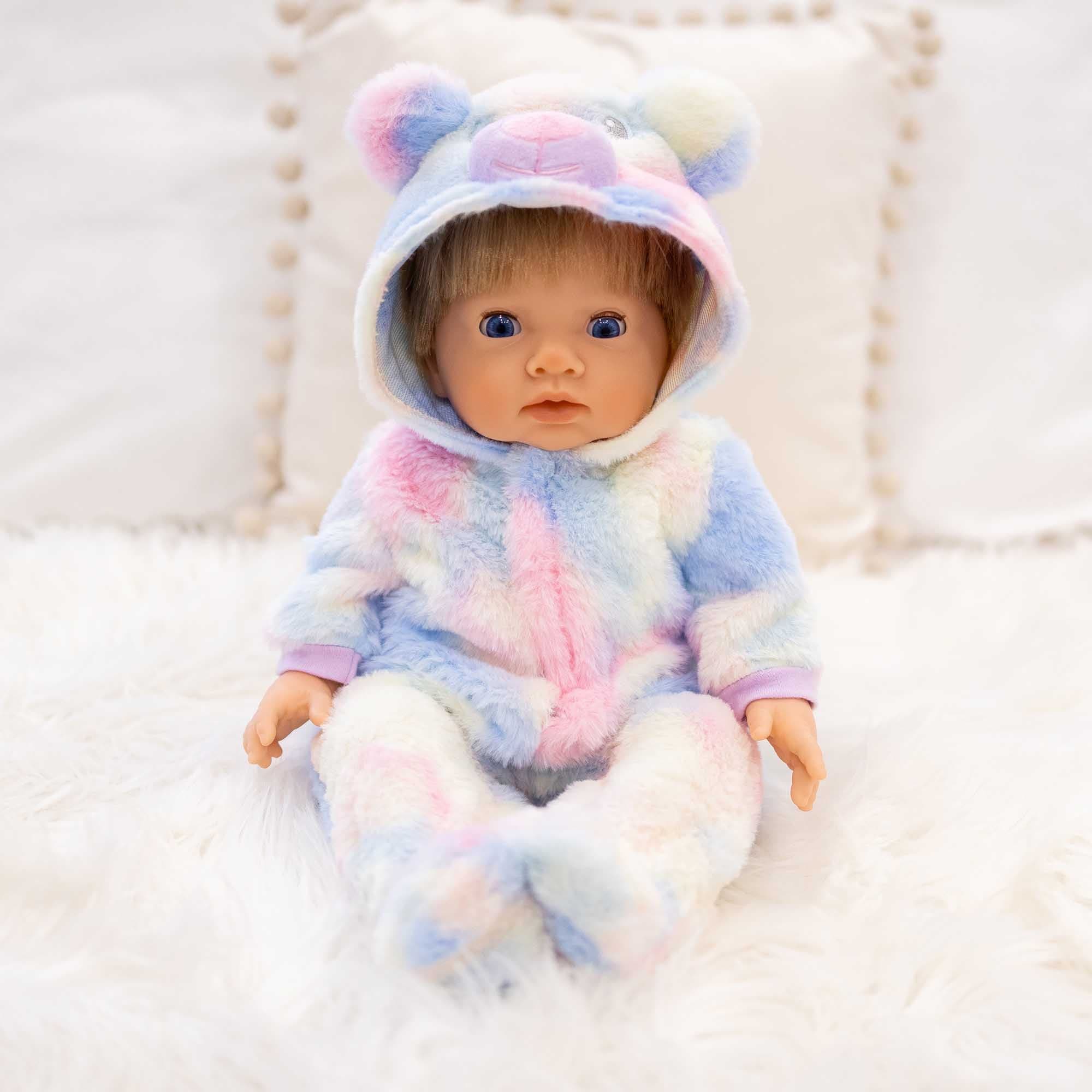 TINY TREASURES RAINBOW TEDDY DOLL