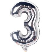 12 INCH AIRFILLED SILVER FOIL BALLOONS