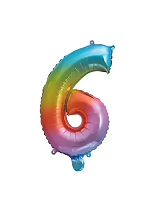 RAINBOW FOIL BALLOON 95CM NO 6