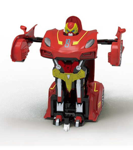 REVOLT TRANSFORMING ROBOT CAR RED RC
