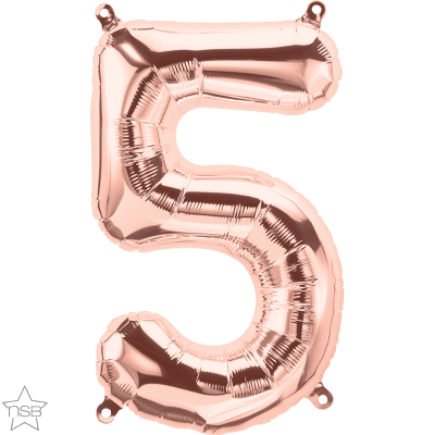 16 IN ROSE GOLD NUMBER 5 AIR FILLED 1CTP