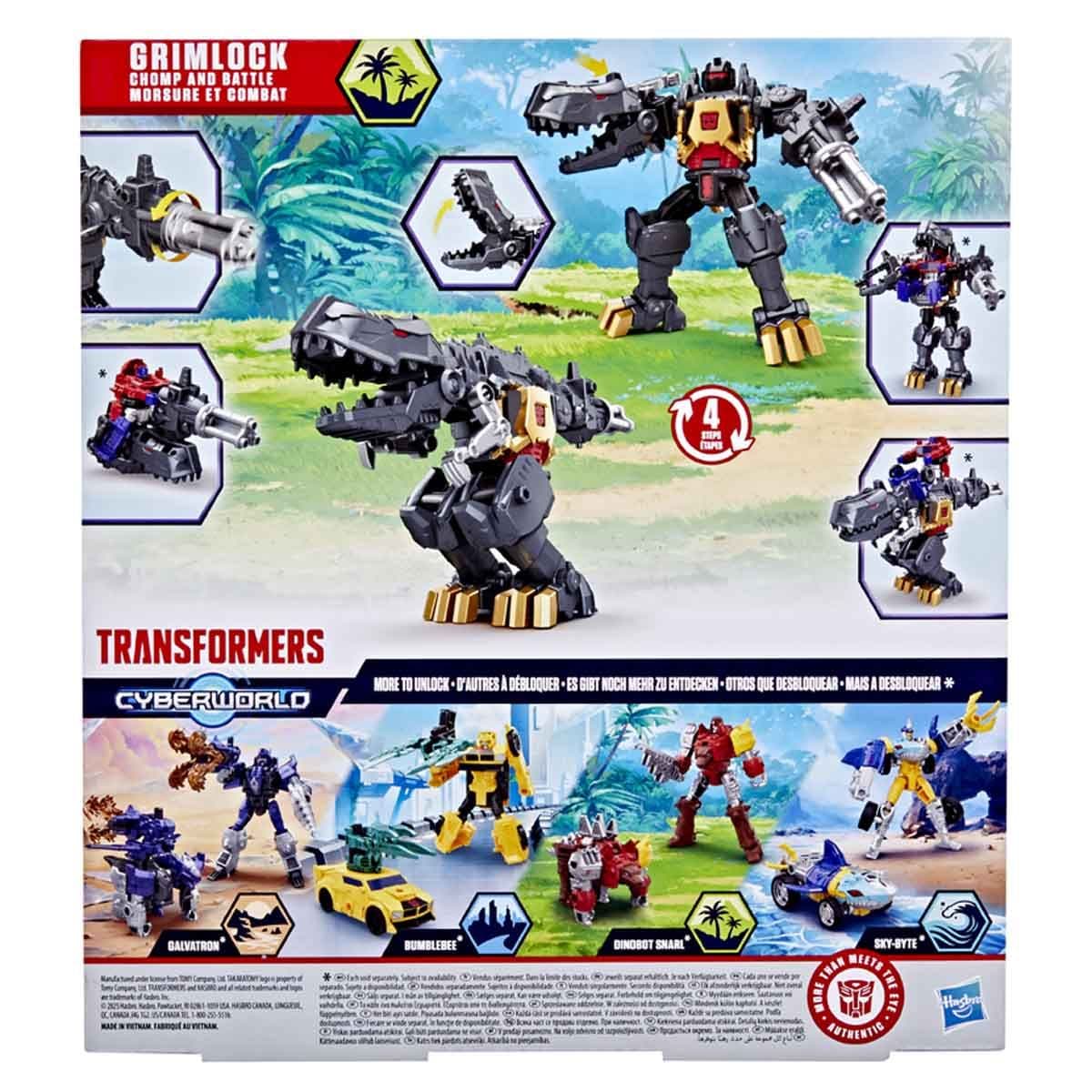 TRANSFORMERS CYBERWORLD CHOMP AND BATTLE GRIMLOCK
