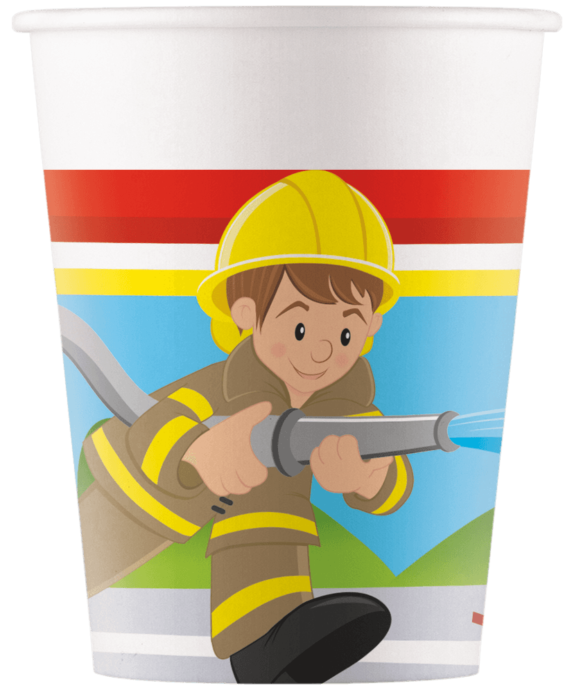 FIREFIGHTERS PAPER CUPS 200ML 8CT