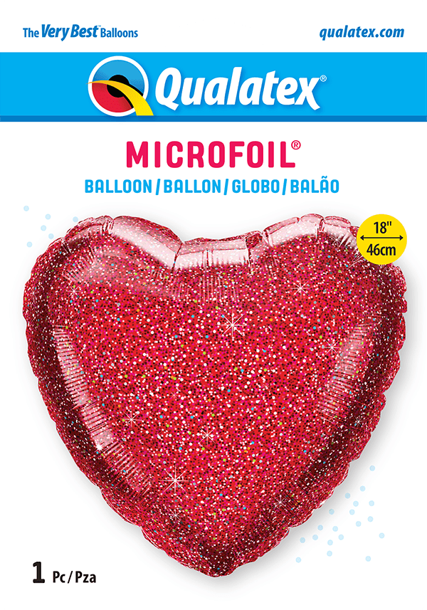 18 INCH FOIL GLITTERGRAPHIC RED 1CTP