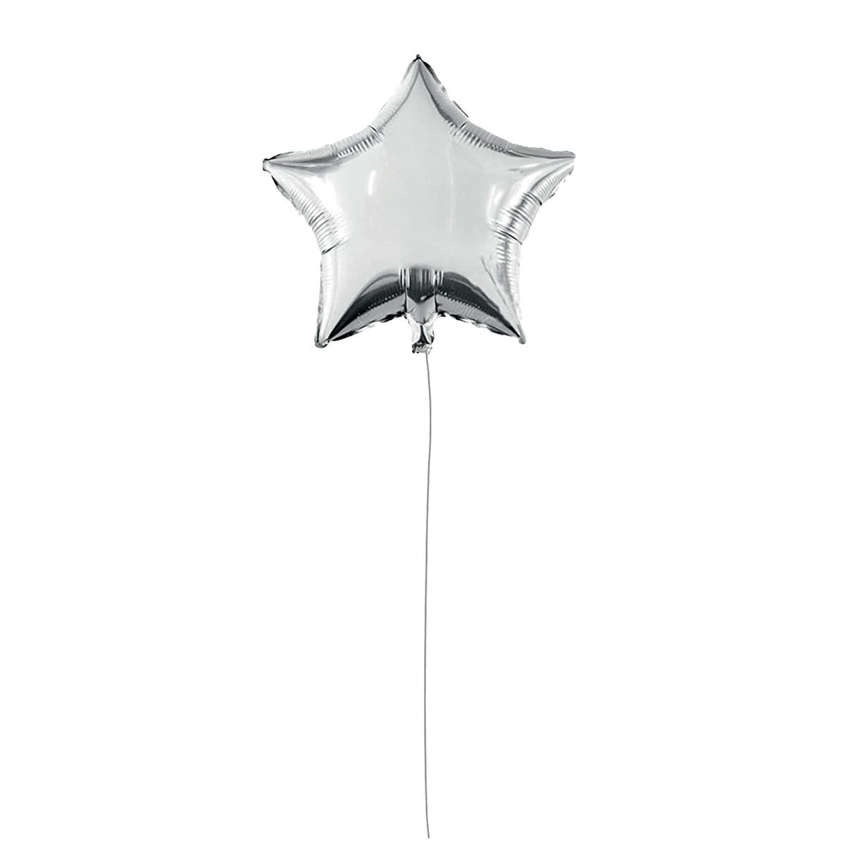18 INCH AIR-HELIUM FOIL SILVER STAR 1CTP