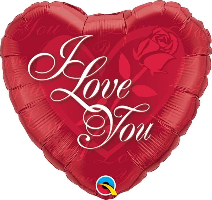 18 INCH FOIL I LOVE YOU RED ROSE 1CTP