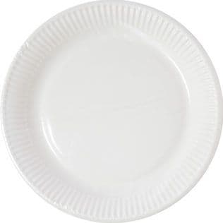 ECO WHITE IND COMP PAPER PLATES 23CM 10CT