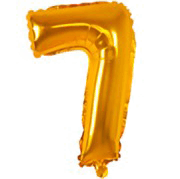 12 INCH AIRFILLED GOLD FOIL BALLOON NUMBERS 1CTP