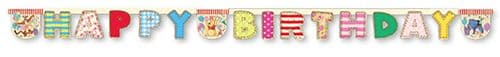 WINNIE ALPHABET HAPPY BIRTHDAY DIE CUT BANNER 1CT