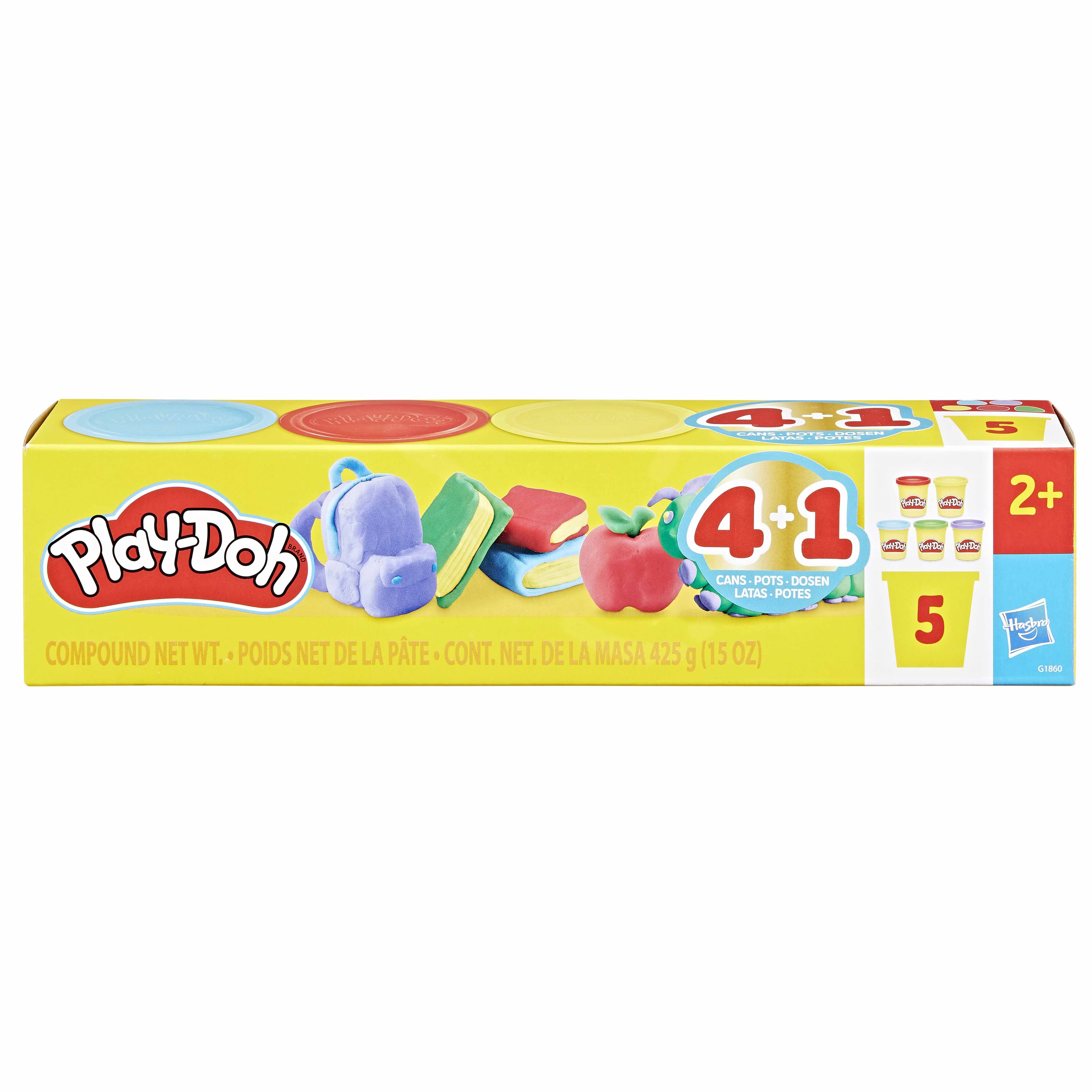 PLAY DOH BACK TO SCHOOL 5 PACK 3OZ CAN