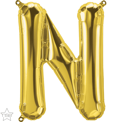 16 IN FOIL GOLD LETTER N AIR FILLED 1CTP