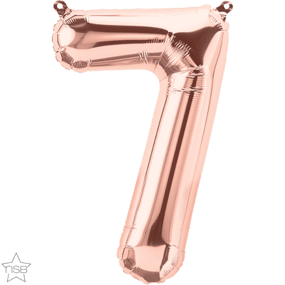 16 IN ROSE GOLD NUMBER 7 AIR FILLED 1CTP