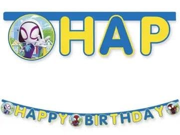 SPIDEY & FRIENDS HPPY BIRTHDAY DIE-CUT PPR BNR 1CT