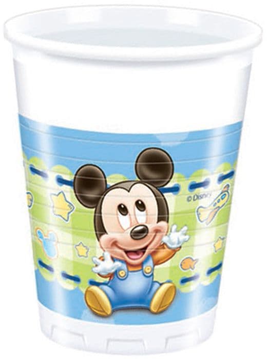 BABY MICKEY PLASTIC CUPS 200ML 8CT