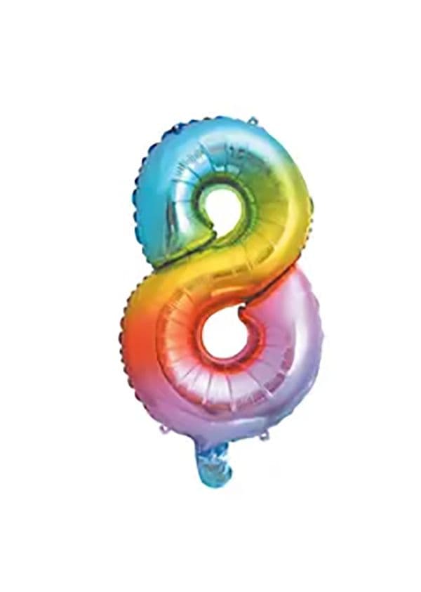 RAINBOW FOIL BALLOON 95CM NO 8