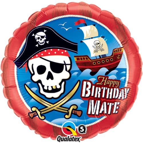 18 INCH FOIL BDAY MATE PIR SHIP RND 1CTP