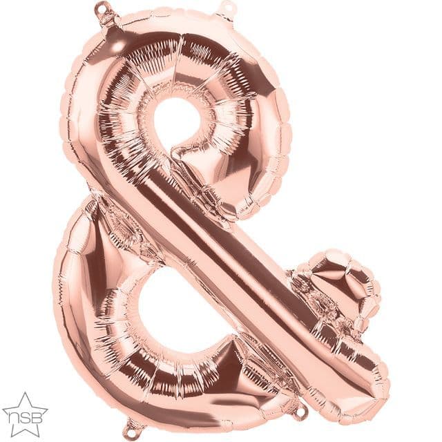 16 IN FOIL AMPERSAND ROSE GOLD AIR FILLED 1CTP