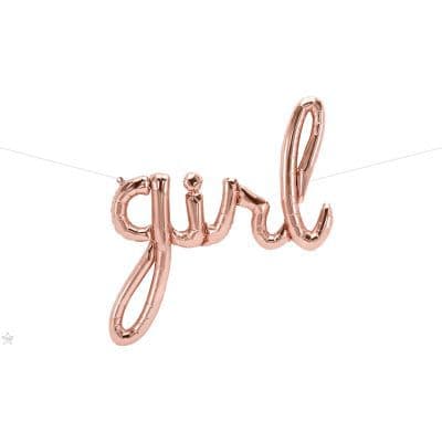 37 IN FOIL GIRL SCRIPT ROSE GOLD AIR FILLED 1CTP