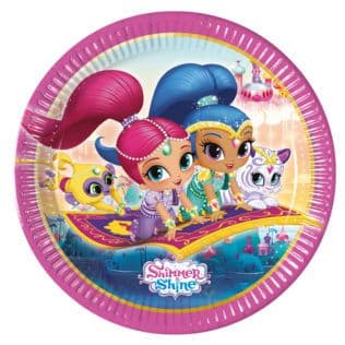 SHIMMER&SHINE GLITER FRIEND PPR PLATE LRG 23CM 8CT