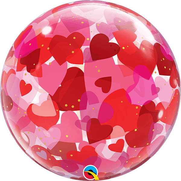 22 INCH SINGLE BUBBLE I LOVE YOU PAPER HEARTS 1CTP-