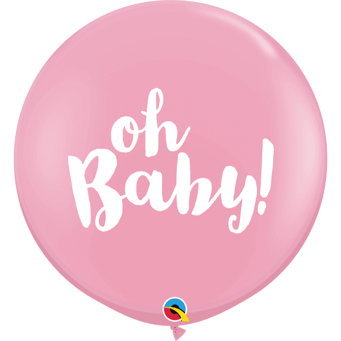 3 FT LATEX RND OH BABY PINK 2CTP
