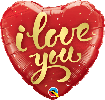18 INCH FOIL HRT I LOVE YOU GOLD SCRIPT 1CTP