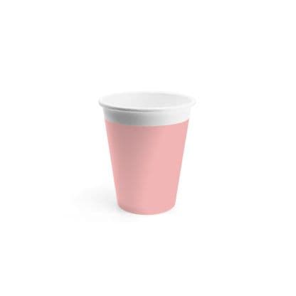 ECO COMP IND PINK PAPER CUPS 200ML 8CT