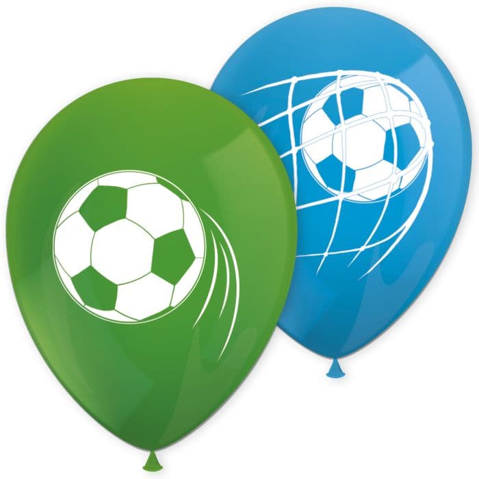 11 INCH LATEX RND SOCCER FANS 8CT