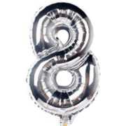 12 INCH AIRFILLED SILVER FOIL BALLOONS