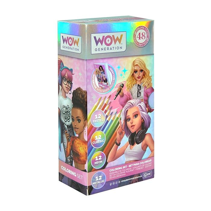 Wow Generation Set 36 Coloured Pencils W Notebook