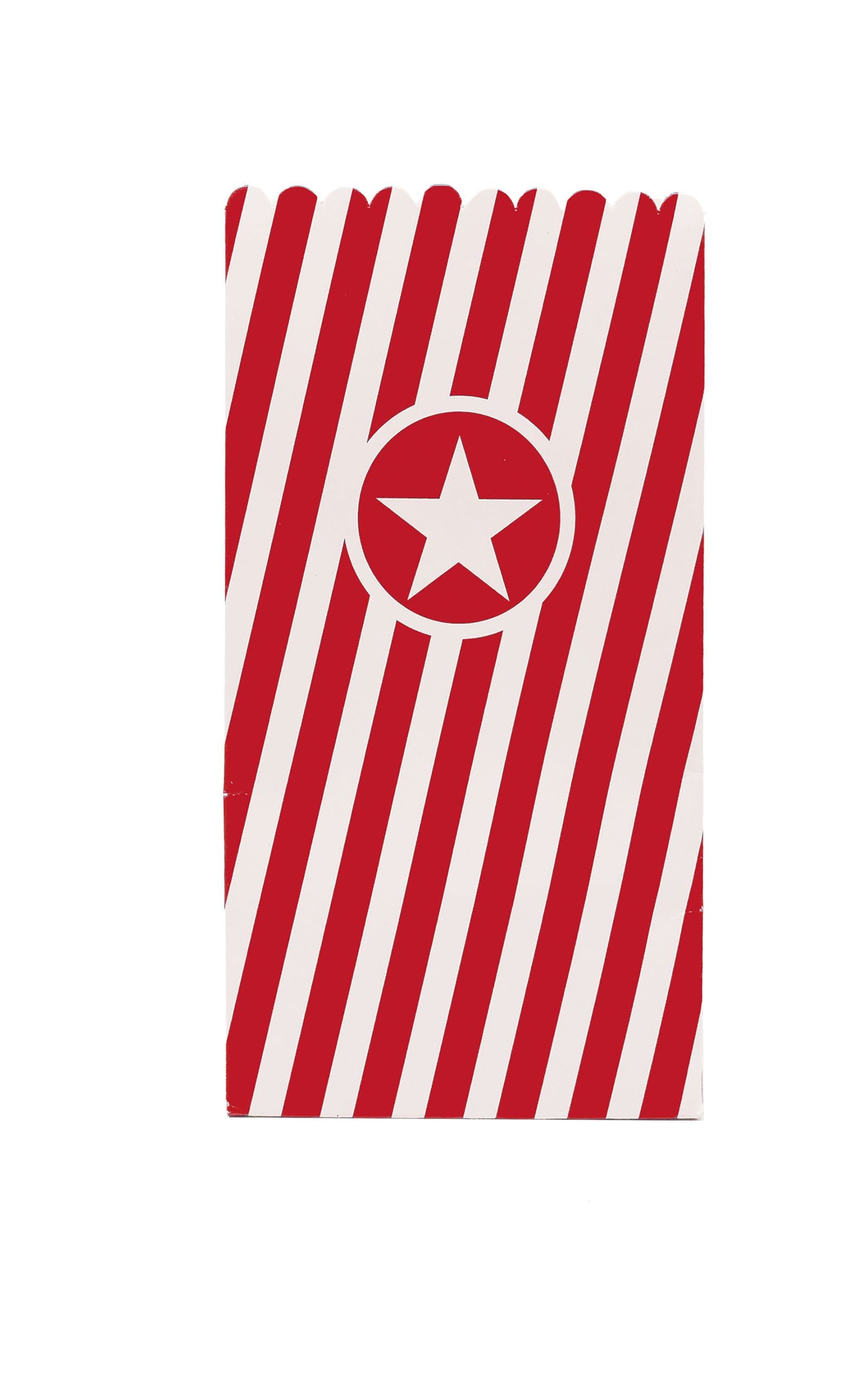 POPCORN BAGS PAPER RED 6CTP