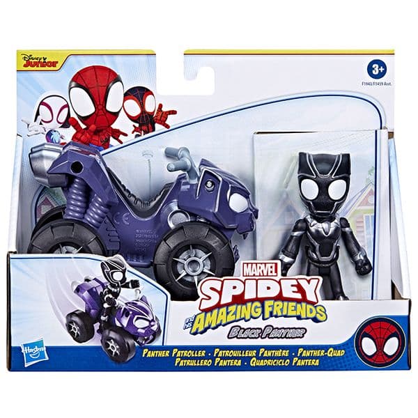 SPIDEY AND FRIENDS VEHICLE AND FIGURE BLACK PANTH