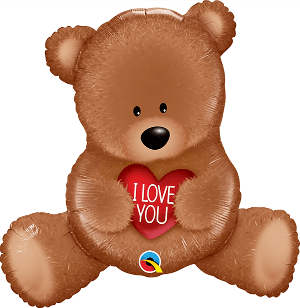 35 INCH FOIL I LOVE YOU TEDDY BEAR 1CTP
