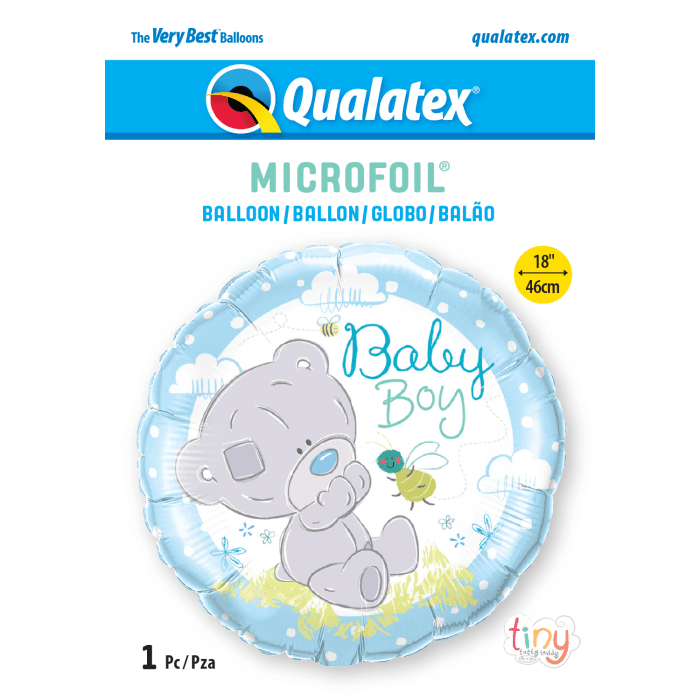 18 INCH FOIL RND TINY TATTY TEDDY BABY BOY 1 CTP