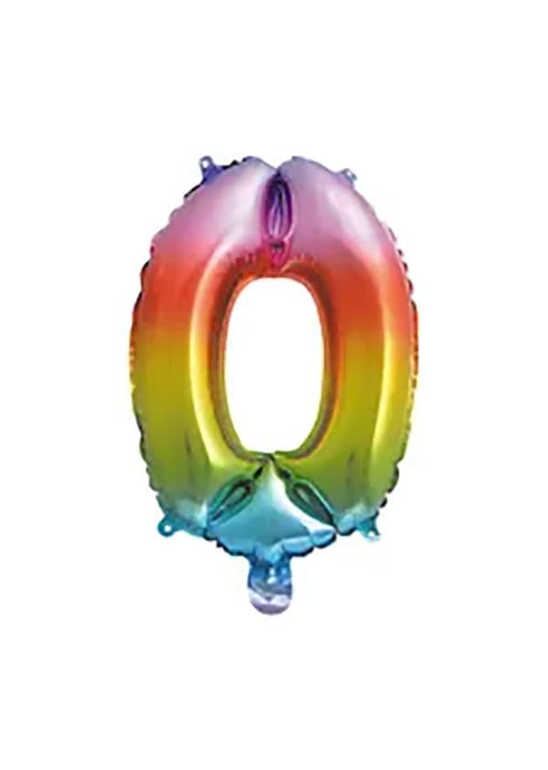 RAINBOW FOIL BALLOON 95CM NO 0