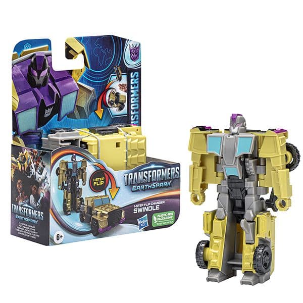 TRANSFORMERS 10CM EARTHSPARK 1 STEP FLIP SWINDLE