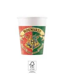 HARRY POTTER HOGWARTS HOUSE PAPER CUPS 200ML 8CT