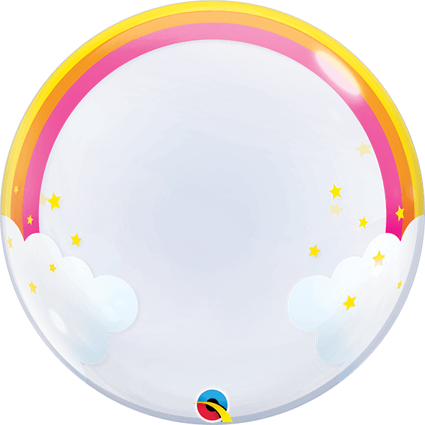 24 INCH DECO BUBBLE RAINBOW CLOUDS 1 CTP