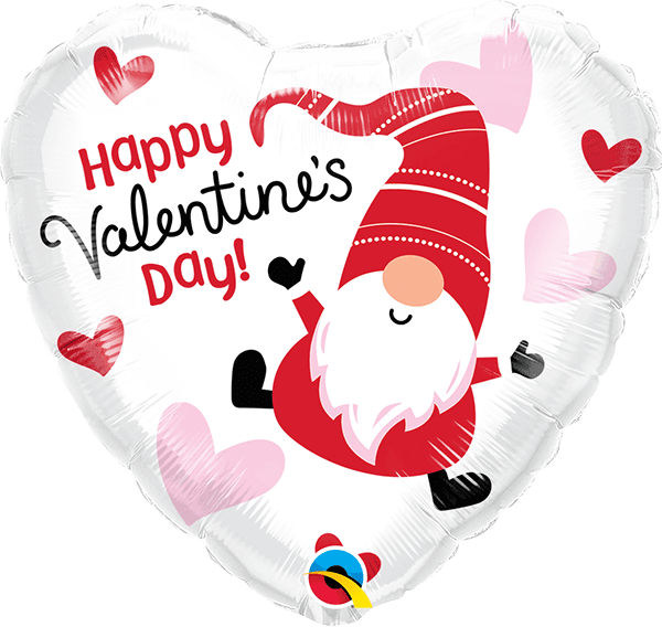 18 INCH FOIL VALENTINES DAY GNOME 1CTP