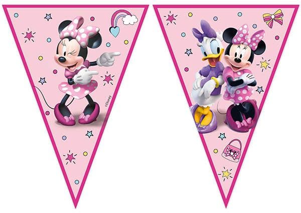MINNIE JUNIOR PAPER TRIANGLE FLAG BANNER 1CT