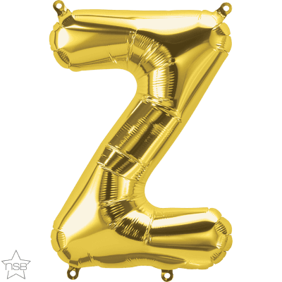 16 IN FOIL GOLD LETTER Z AIR FILLED 1CTP