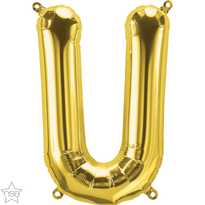 16 IN FOIL GOLD LETTER U AIR FILLED 1CTP