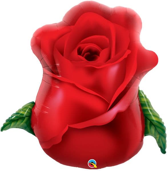 33 INCH FOIL SHAPE RED ROSE BUD 1CTP