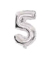 37 INCH AIR-HELIUM SILVER FOIL BALLOON 5 1CTP