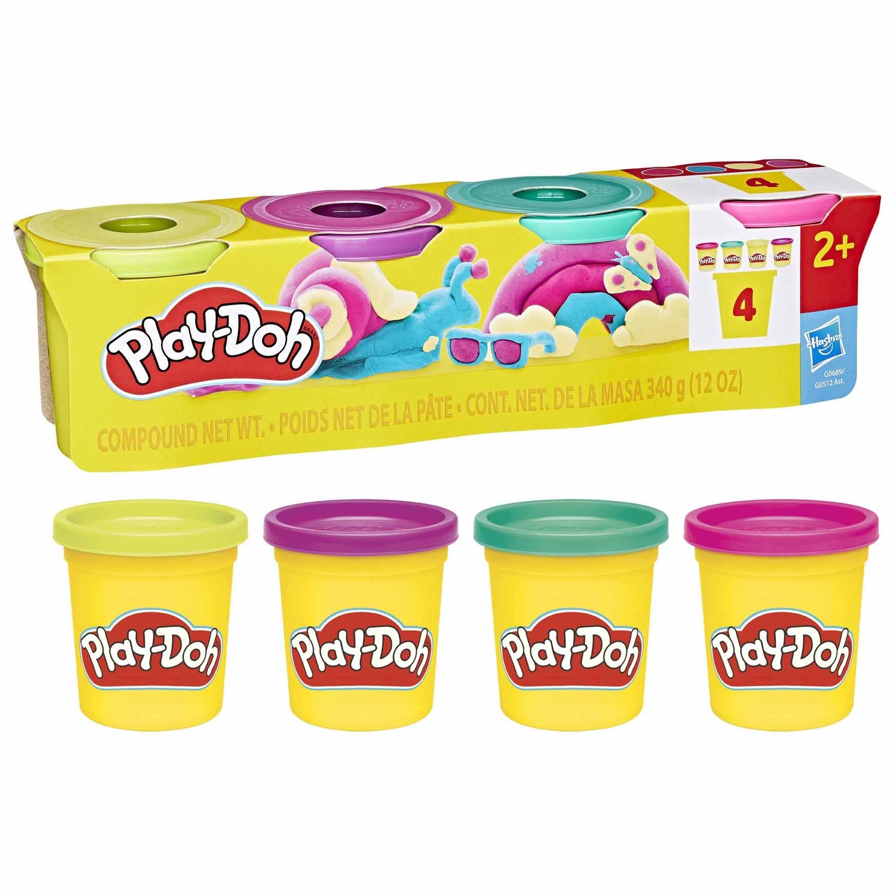 PLAY DOH CLASSIC 4 PACK ASST 3OZ CANS