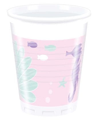 PARTY UNDER THE SEA PLASTIC CUPS 200ML 8CT