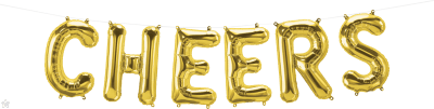 16 IN FOIL CHEERS GOLD AIR FIRLLED 1CTP